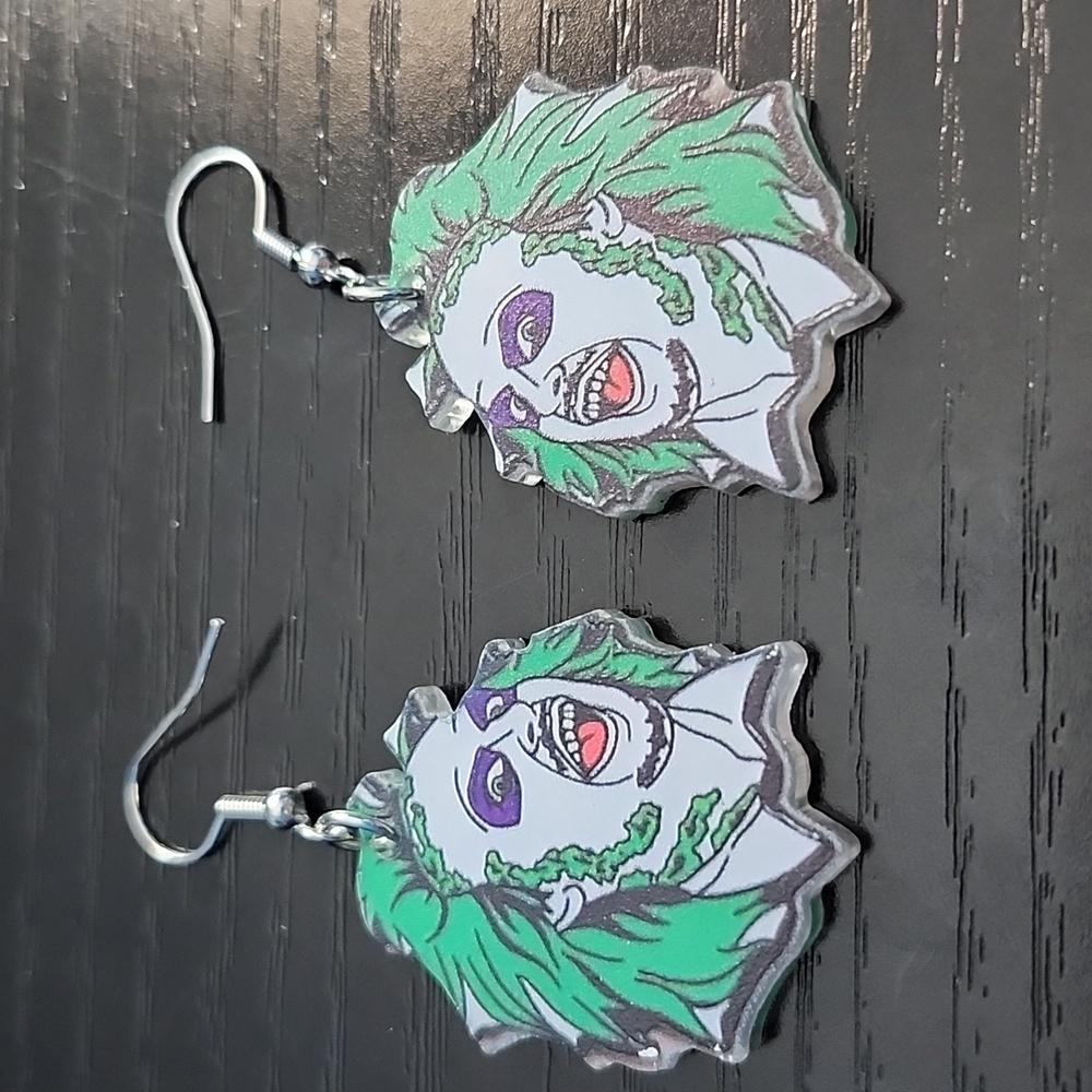 Beetlejuice inspired Acrylic Earrings